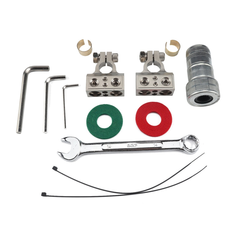 2 PCS Positive and Negative Car Metal Battery Connectors Terminals Clamps Clips with Kits, Clamps Clips