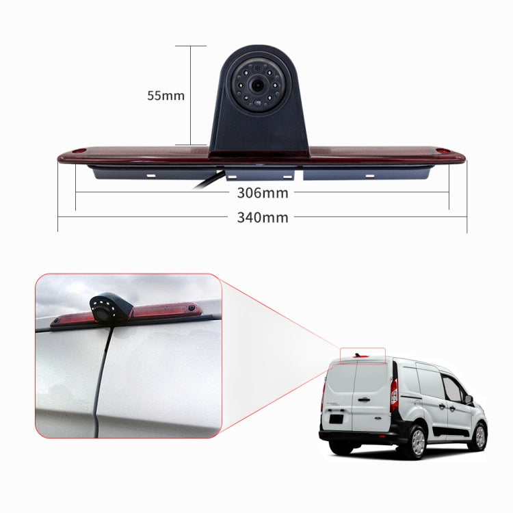 PZ461 Car Waterproof High Position Tail Light Brake Light View Camera + 7 inch Rearview Monitor for Mercedes Benz / Volkswagen, PZ461 + 7 inch Rearview Monitor
