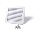 12V White Air Vent with Fan RV Trailer Caravan Gale Side Air Ventilation, A0672-02