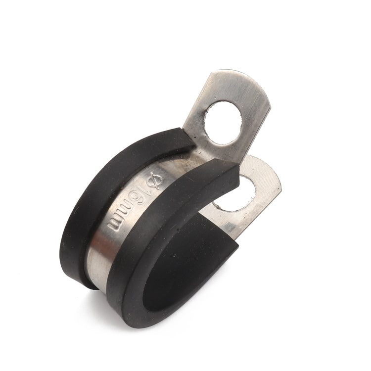10 PCS Car Rubber Cushion Pipe Clamps Stainless Steel Clamps, Size: 5/8 inch (16mm), Size: 5/8 inch (16mm)