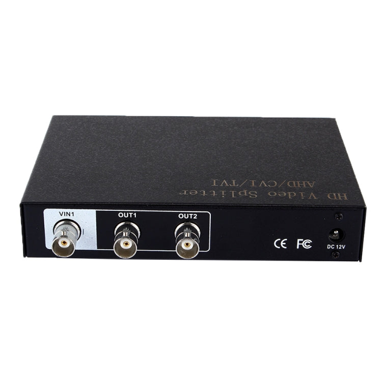 Coaxial AHD / CVI / TVI 1 into 2 Video Signal Splitter, 1 into 2