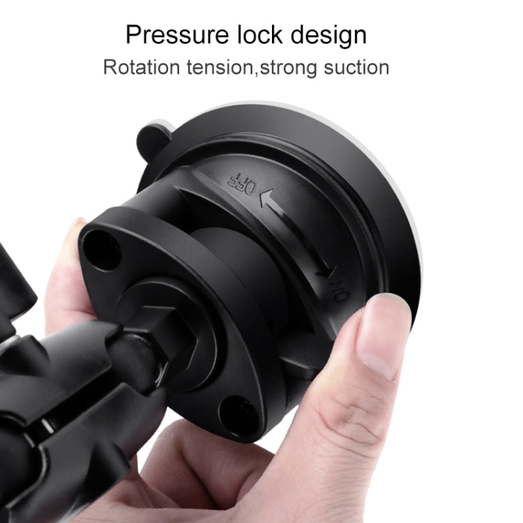 Single Suction Cup Mount Phone Holder with Tripod Adapter & Steel Tether & Safety Buckle, Single Suction Cup Phone Holder
