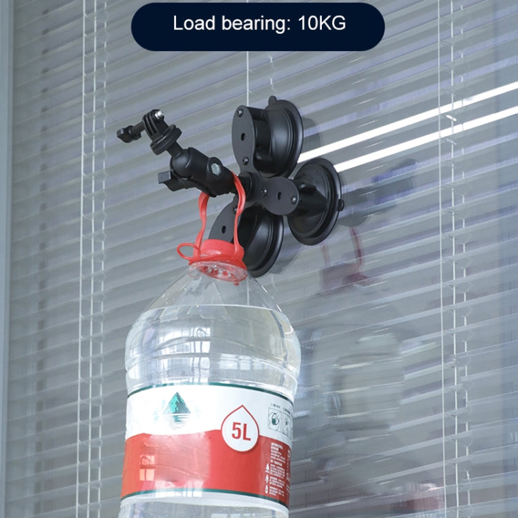 Single Suction Cup Mount Phone Holder with Tripod Adapter & Steel Tether & Safety Buckle, Single Suction Cup Phone Holder
