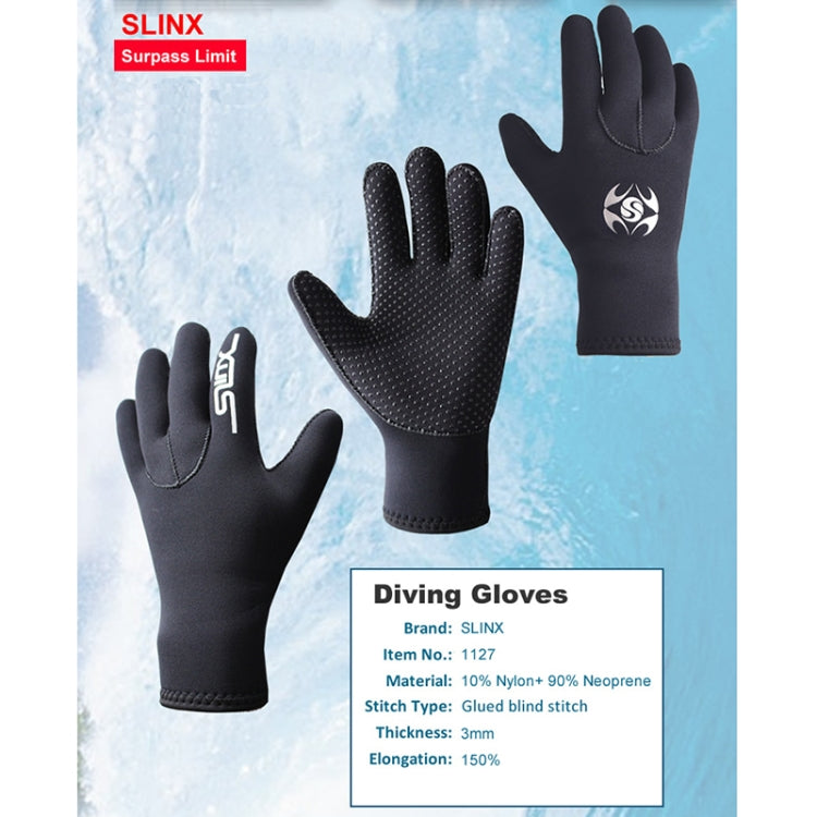 SLINX 1127 3mm Neoprene Non-slip Wear-resistant Warm Diving Gloves, S, M, L, XL