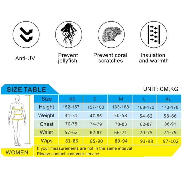 SLINX 1710 3mm Neoprene Super Elastic Wear-resistant Warm Contrast Long-sleeved One-piece Diving Wetsuit for Women, XS, S, L, XL