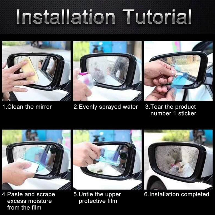 Car PET Rearview Mirror Protective Window Clear Anti-fog Waterproof Rain Shield Film, For Nissan X-trail 2014-2018, For Nissan X-trail 2009-2013, For Nissan Murano 2014-2018, For Nissan Kicks 2017-2018, For Nissan Classic Sylphy 2012-2016              ...