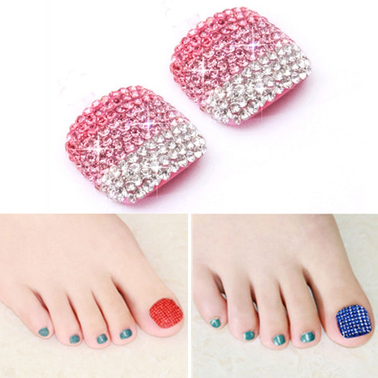 2 PCS Crystal Fake Nail Art Tips Rhinestone Full Cover Toenails Decals Stickers, NO:17, NO:18, NO:19, NO:20, NO:21, NO:22, NO:23, NO:24, NO:25, NO:26