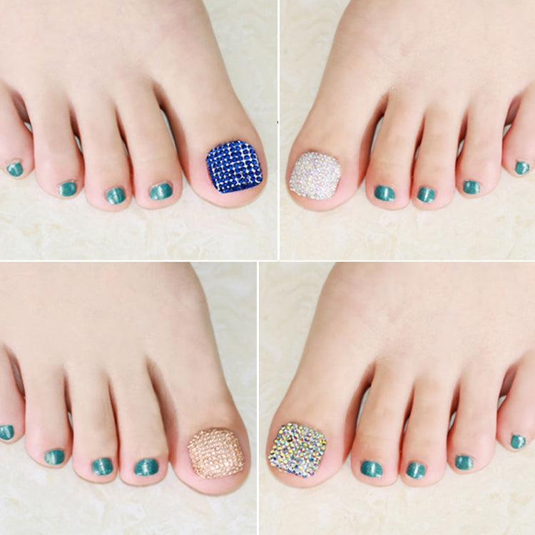 2 PCS Crystal Fake Nail Art Tips Rhinestone Full Cover Toenails Decals Stickers, NO:17, NO:18, NO:19, NO:20, NO:21, NO:22, NO:23, NO:24, NO:25, NO:26