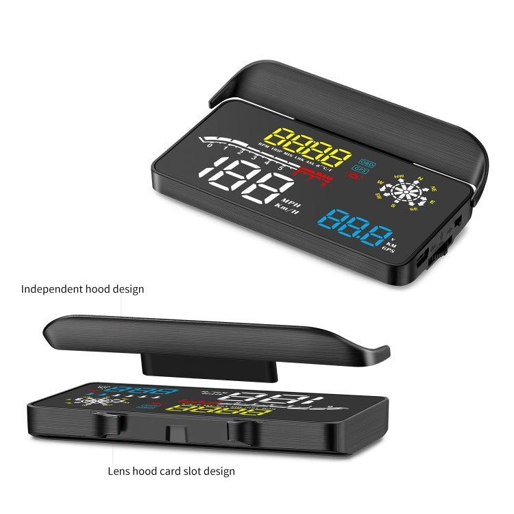 D1 Car OBD2 HUD Head-up Display GPS Speed Meter Speed / Voltage / Water Temperature Speed Alarm, D1