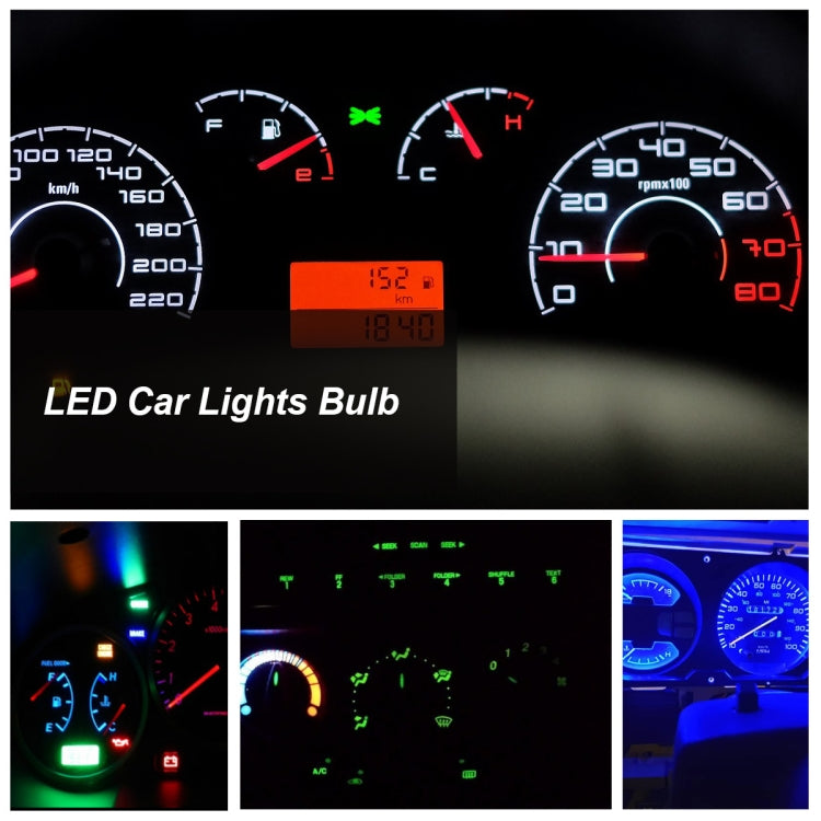 70 PCS T5 / T10 Car Modification LED Indicator Light with T5 / T10 Lamp Holder(Yellow Light）, A3609