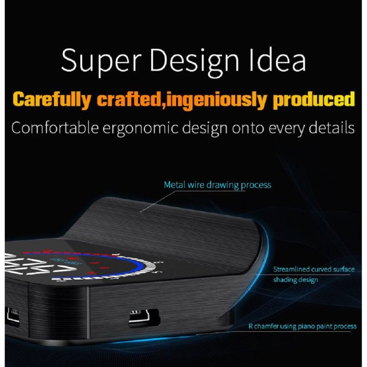 M13 Plus OBD2 + GPS Mode Car Head-up Display HUD Overspeed / Speed / Water Temperature Alarm, M13 Plus