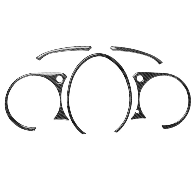 5 in 1 Car Carbon Fiber Speed Dashboard Decorative Sticker for Nissan 370Z Z34 2009-, Left and Right Drive Universal, Speed Dashboard