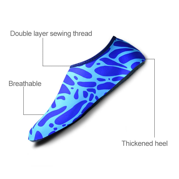 Non-slip Wear-resisting Thick Rubber Sole Diving Shoes and  Socks, One Pair, XXXS, XXS, XS, S, M