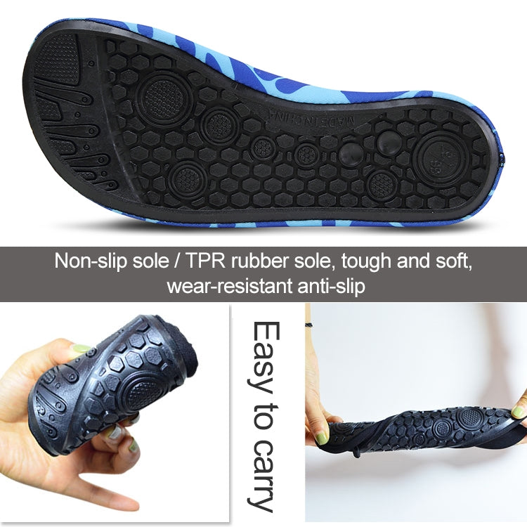 Non-slip Wear-resisting Thick Rubber Sole Diving Shoes and  Socks, One Pair, XXXS, XXS, XS, S, M