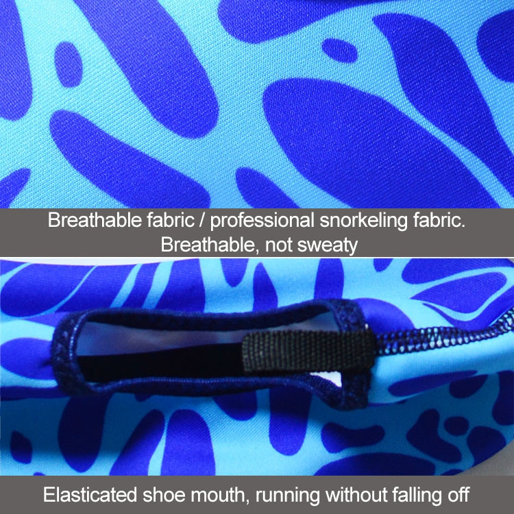 Non-slip Wear-resisting Thick Rubber Sole Diving Shoes and  Socks, One Pair, XXXS, XXS, XS, S, M