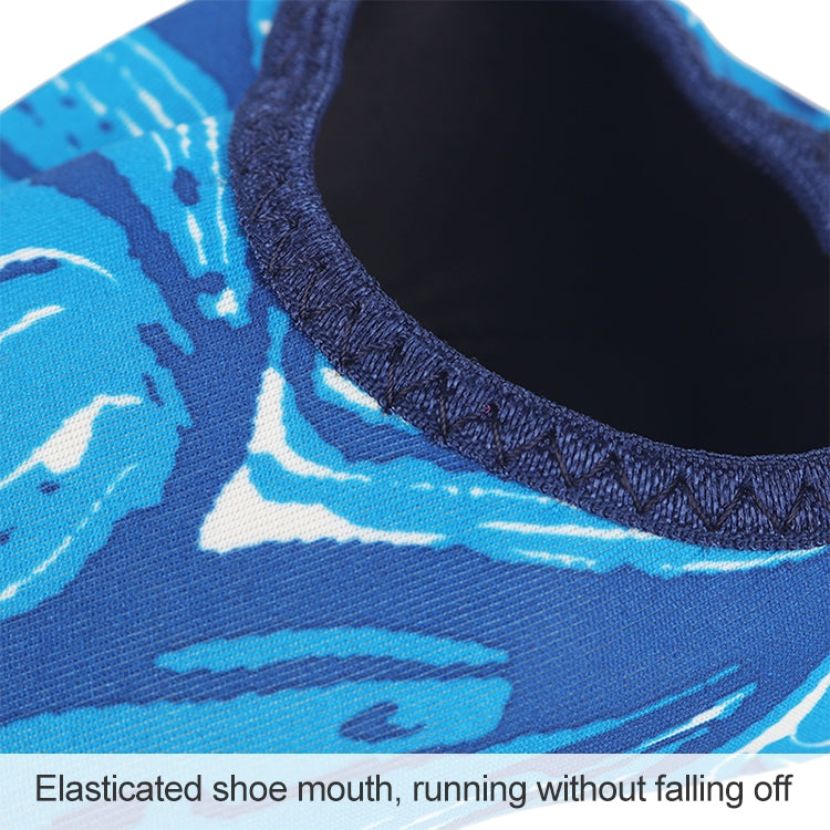 Non-slip Plastic Grain Texture Thick Cloth Sole Printing Diving Shoes and Socks, One Pair, XXXS, XXS, XS, S, M, L, XL, XXL, XXXL