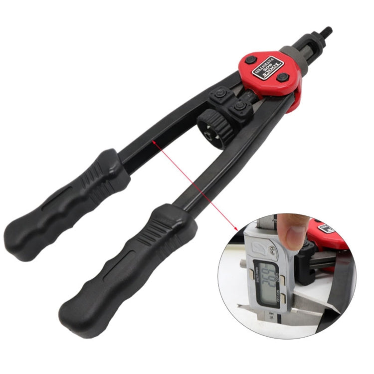 BT-605 Double Handle Manual Blind Rivet Nut Pull Cap Tool with 60 PCS Nuts, Manual Blind Rivet