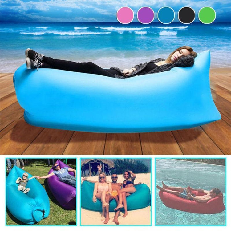 Outdoor Portable Lazy Water Inflatable Sofa Beach Grass Air Bed, Size: 200 x 70cm, 200 x 70cm Sapphire Blue, 200 x 70cm Grass Green, 200 x 70cm Red, 200 x 70cm Yellow, 200 x 70cm Purple, 200 x 70cm Orange, 200 x 70cm Sky Blue, 200 x 70cm Black         ...