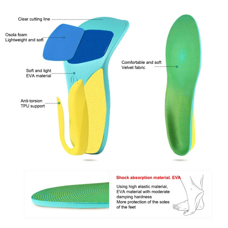 1 Pair 070 Sports Lightweight Shockproof Arch Of Foot Support Full Insole Shoe-pad, 070 S, 070 M, 070 L