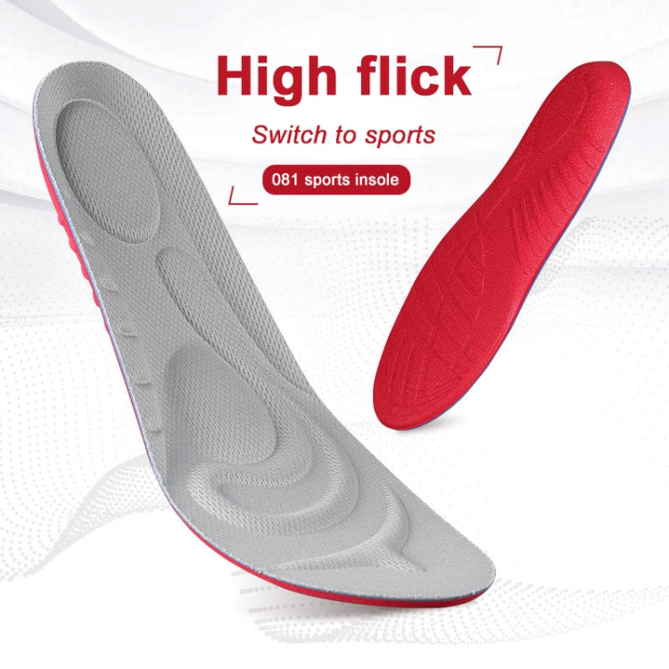081 Soft Breathable Shockproof Massage Sports Full Insole Shoe-pad, 081 S(Blue), 081 L (Grey), 081 L (Blue)