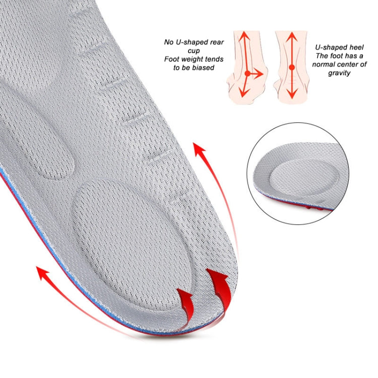 081 Soft Breathable Shockproof Massage Sports Full Insole Shoe-pad, 081 S(Blue), 081 L (Grey), 081 L (Blue)