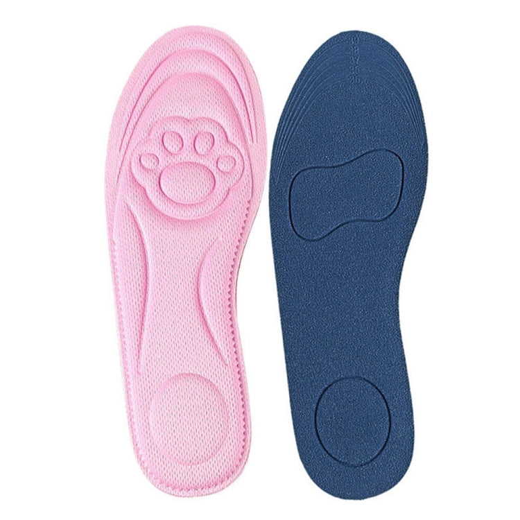 082 Soft Breathable Shockproof Massage Cat Paw Sports Full Insole Shoe-pad, Size: 225-250mm, 082(Apricot), 082(Pink), 082(Black)