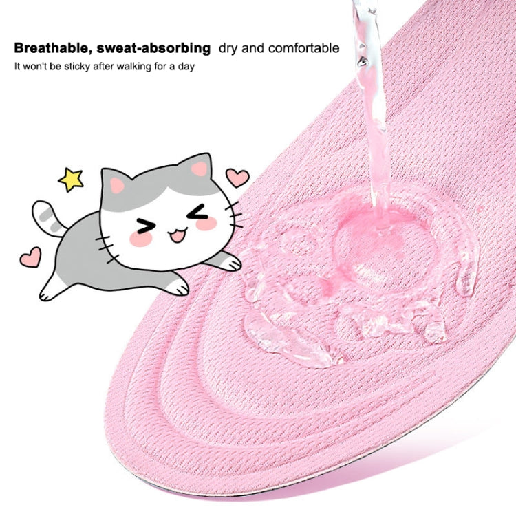 082 Soft Breathable Shockproof Massage Cat Paw Sports Full Insole Shoe-pad, Size: 225-250mm, 082(Apricot), 082(Pink), 082(Black)