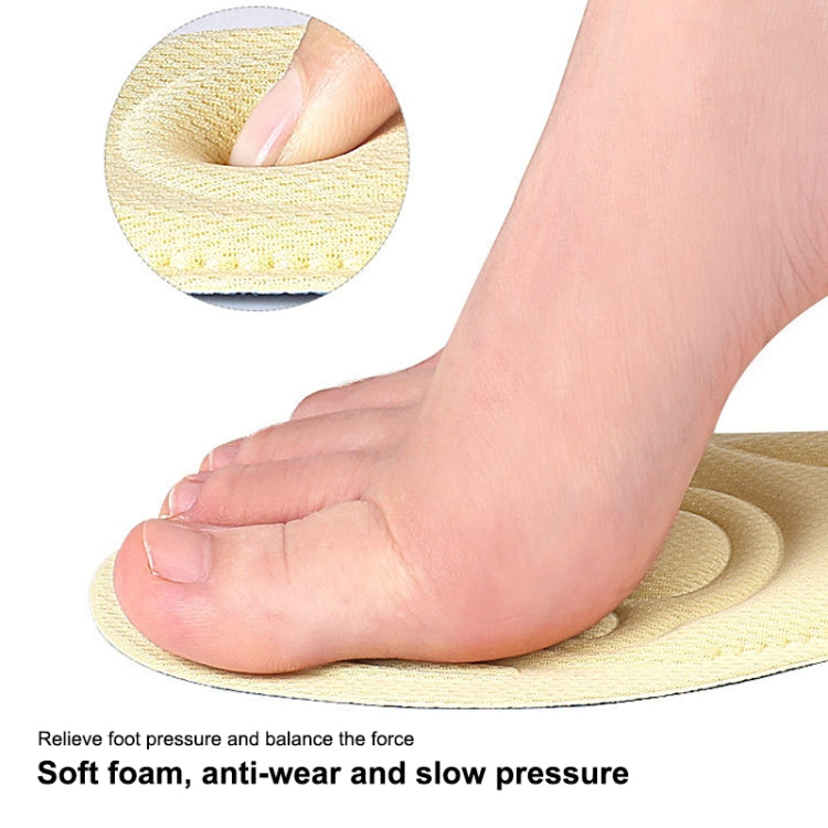 082 Soft Breathable Shockproof Massage Cat Paw Sports Full Insole Shoe-pad, Size: 225-250mm, 082(Apricot), 082(Pink), 082(Black)