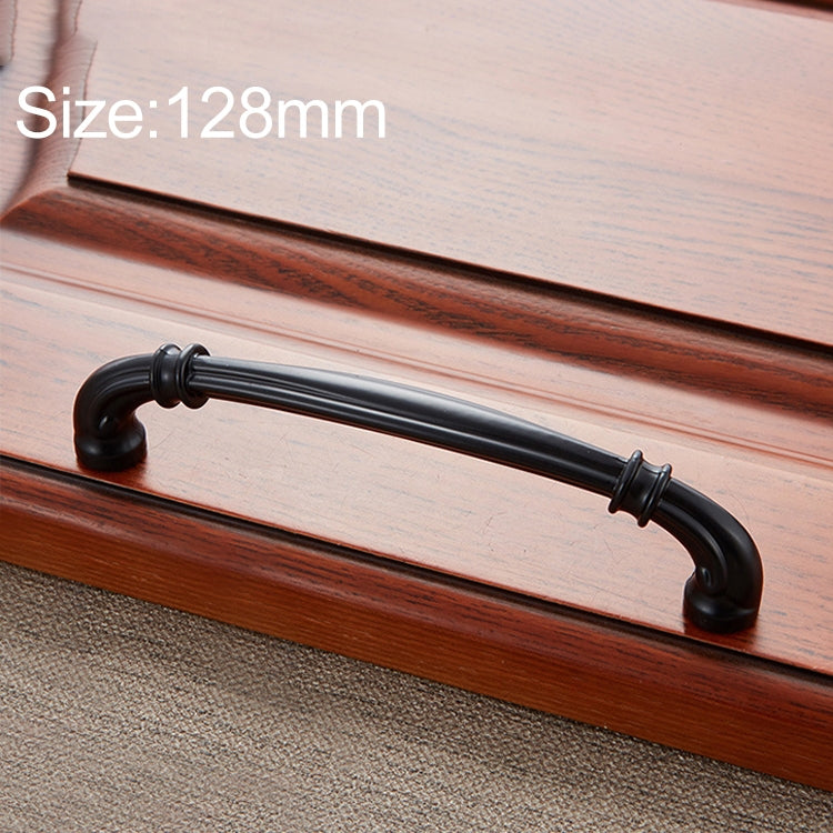 6569-128 Matte Black Peach Wood Drawer Cabinet Door Handle, 6569-128 Matte Black