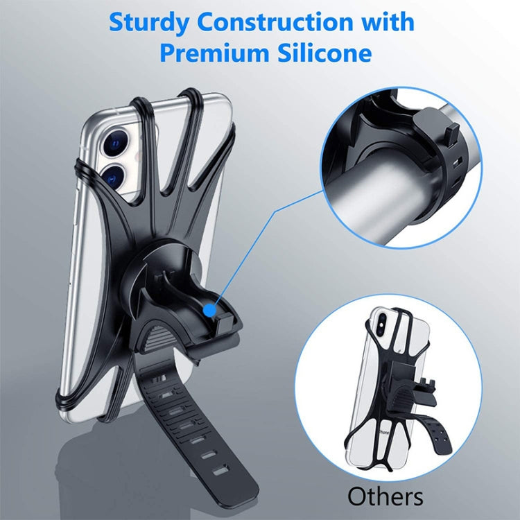 360 Degree Rotation Silica Gel Bicycle Phone Holder for 4-6.8 inch Mobile Phone, for 4-6.8 inch Mobile Phone