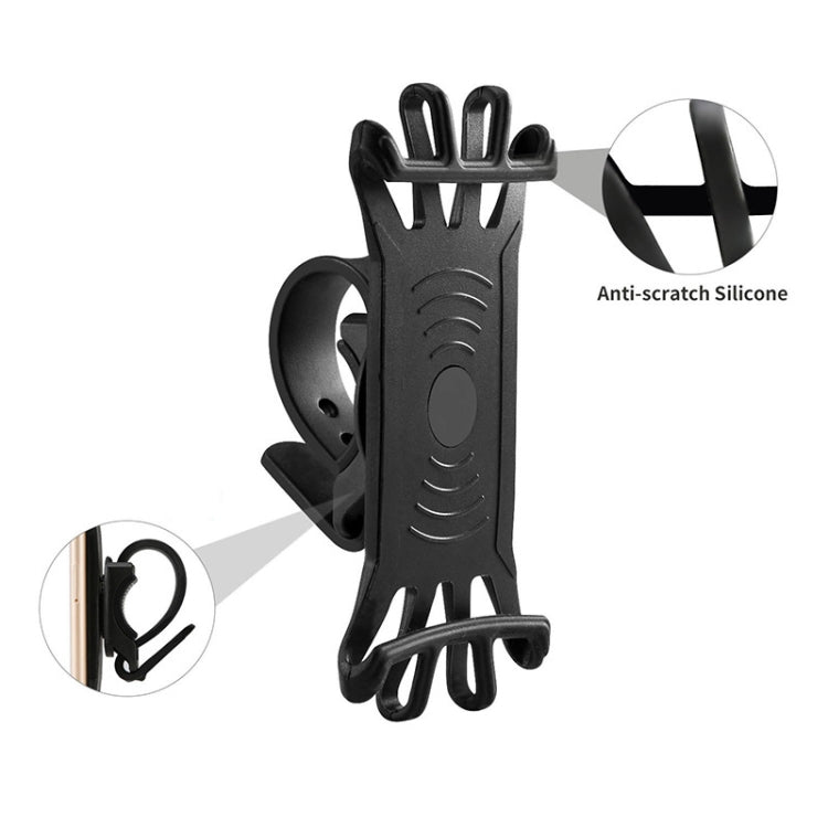 360 Degree Rotation Silica Gel Bicycle Phone Holder for 4-6.8 inch Mobile Phone, for 4-6.8 inch Mobile Phone