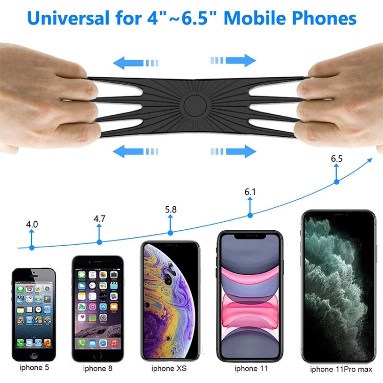360 Degree Rotation Silica Gel Bicycle Phone Holder for 4-6.8 inch Mobile Phone, for 4-6.8 inch Mobile Phone