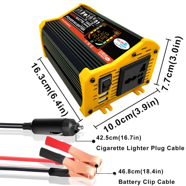Legend III Generation DC12V to AC110V 6000W Car Power Inverter with LED Display, DC12V to AC110V
