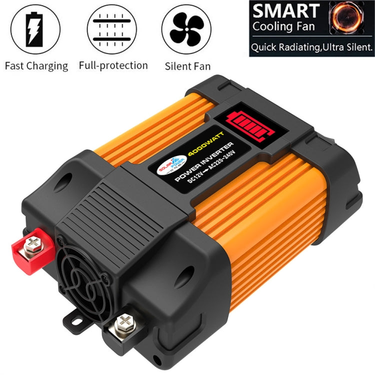 Little Wasp 12V to 110V 4000W Car Power Inverter with LED Display & Dual USB, 12V to 110V 4000W