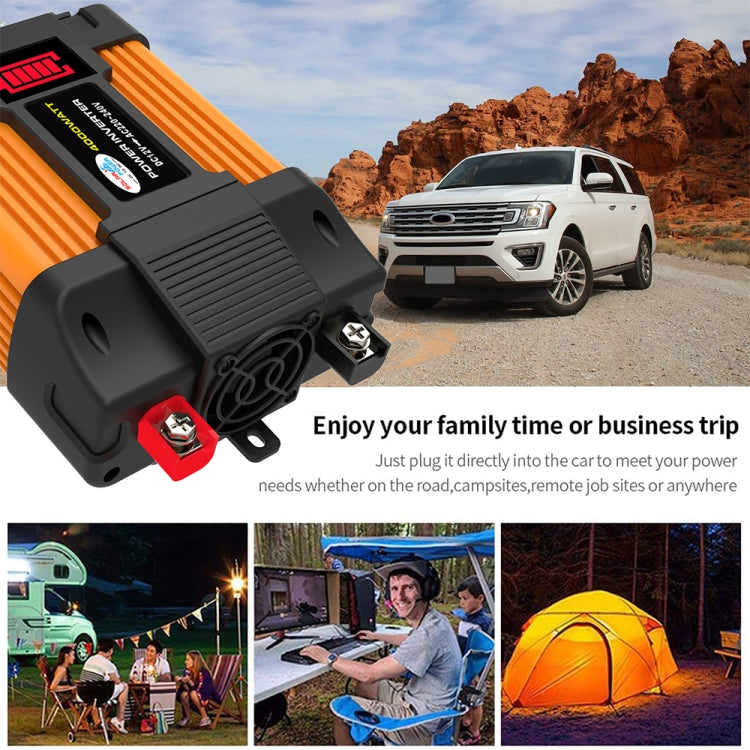 Little Wasp 12V to 110V 4000W Car Power Inverter with LED Display & Dual USB, 12V to 110V 4000W