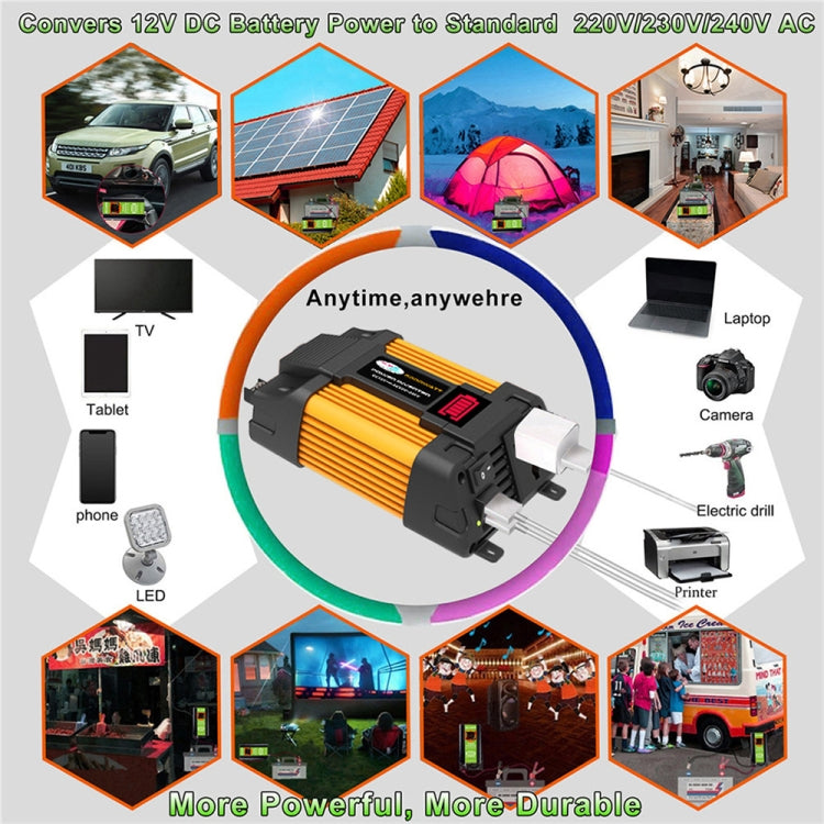 Little Wasp 12V to 110V 4000W Car Power Inverter with LED Display & Dual USB, 12V to 110V 4000W