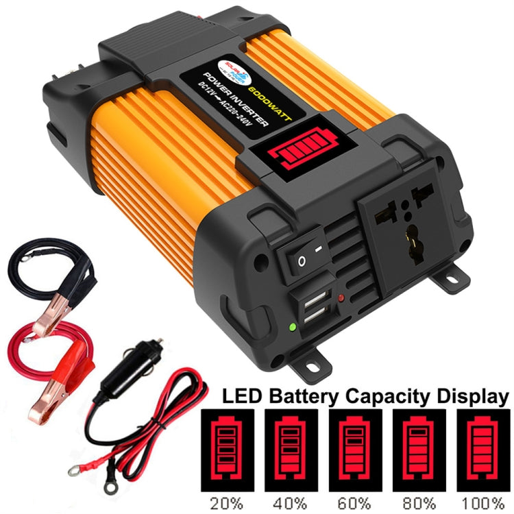 Little Wasp 12V to 110V 6000W Car Power Inverter with LED Display & Dual USB, 12V to 110V 6000W