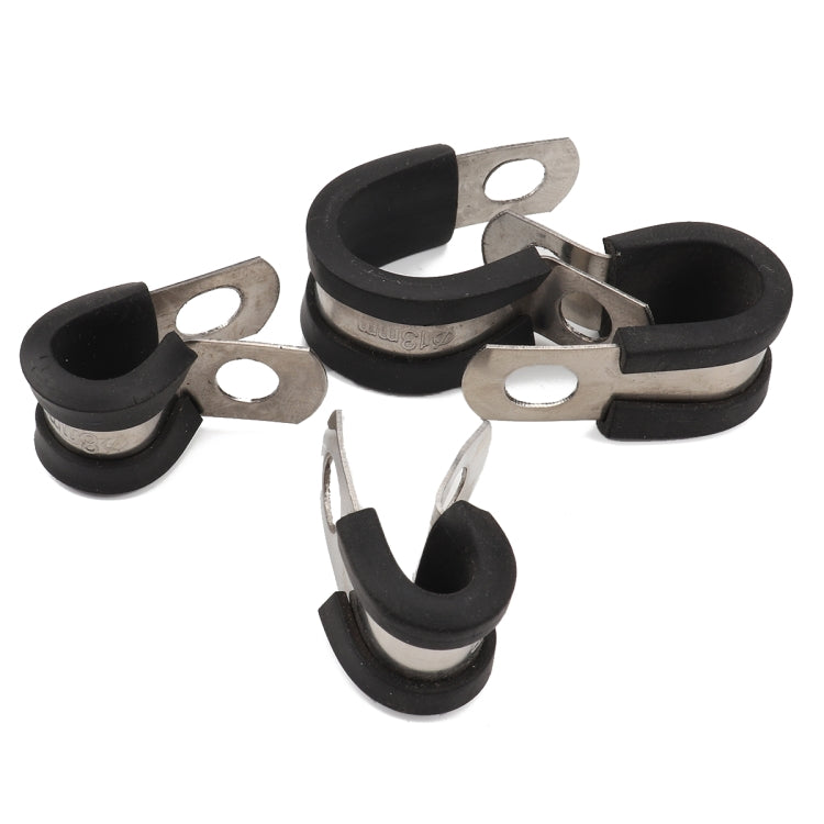 A1196 52 in 1 Car Rubber Cushion Pipe Clamps Stainless Steel Clamps, 52 in 1