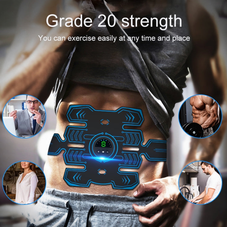 Q88Q USB Charging Abdominal Muscle Sticker Abdominal Muscle Trainer with LED Digital Display, Single Abdominal Muscle Sticker, Single Arm Muscle Sticker, Muscle Sticker & Left and Right Arm Sticker
