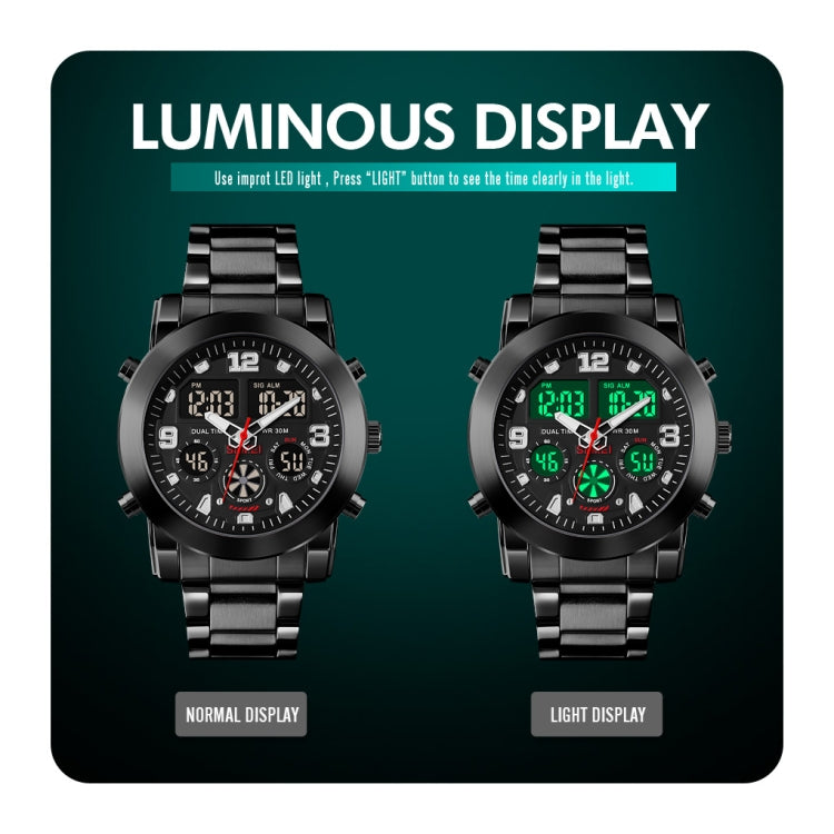 SKMEI 1642 Three-time Display Luminous Electronic Watch, Support Alarm Clock