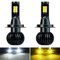 DC9-32V / 3000LM / 30W / 6000K+3000K IP65 Car LED Double Color Fog Light with 12LEDs CSP Lamp Beads, 2 PCS EV15 H7