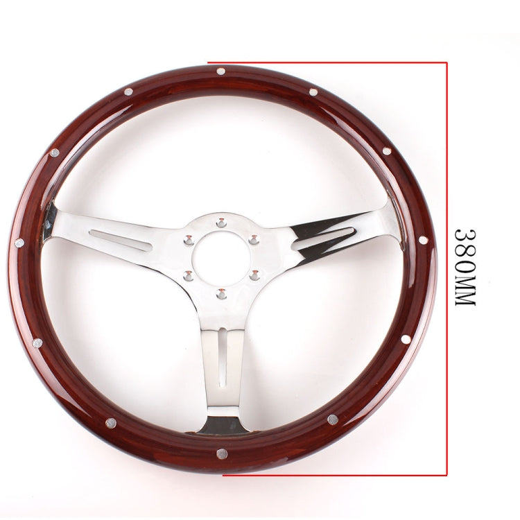Car Modification 380mm Racing Sports Universal Perforated Steering Wheel, 380mm Steering Wheel