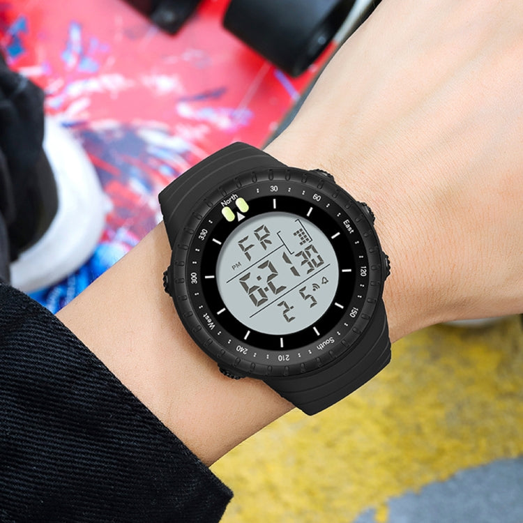 SANDA 6071 Three-split Screen LED Digital Display Luminous Stopwatch Timing Multifunctional Men Sports Electronic Watch