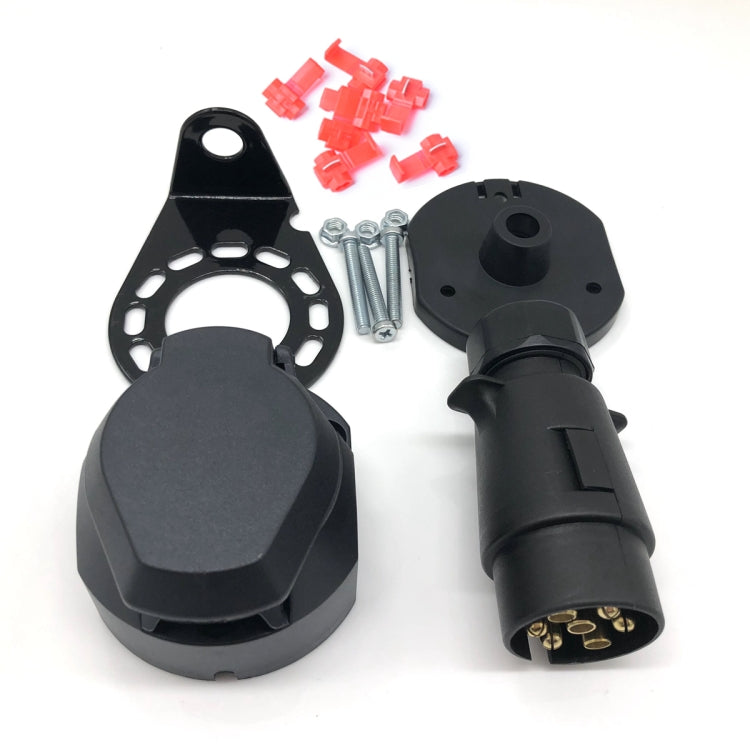 7 Pins 12N Electrics Converter Trailer Caravan Plug and Socket Adapter Connector, A0364