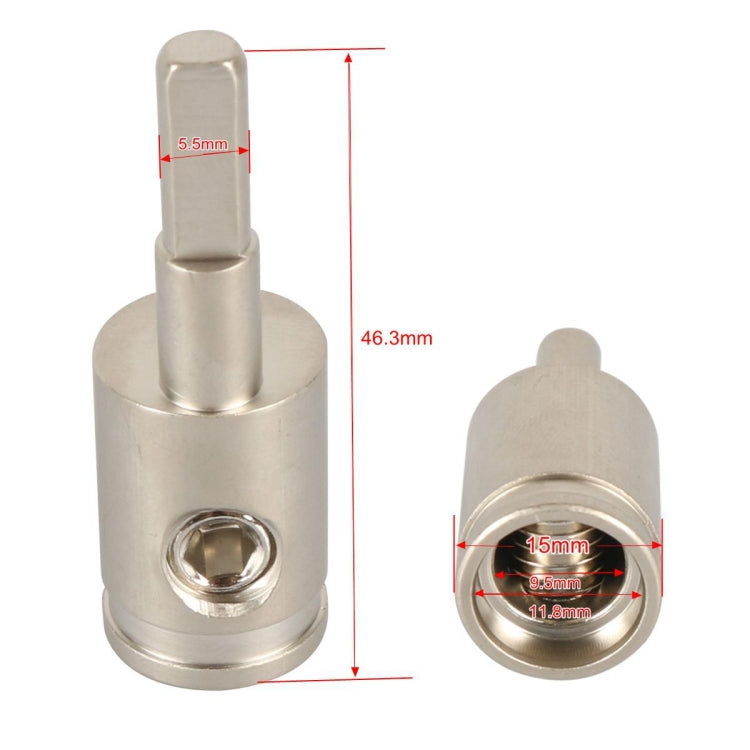 A5678 2 PCS Car Small Size Nickel-plated Brass 4GA to 8GA Audio Terminal Block, A5678