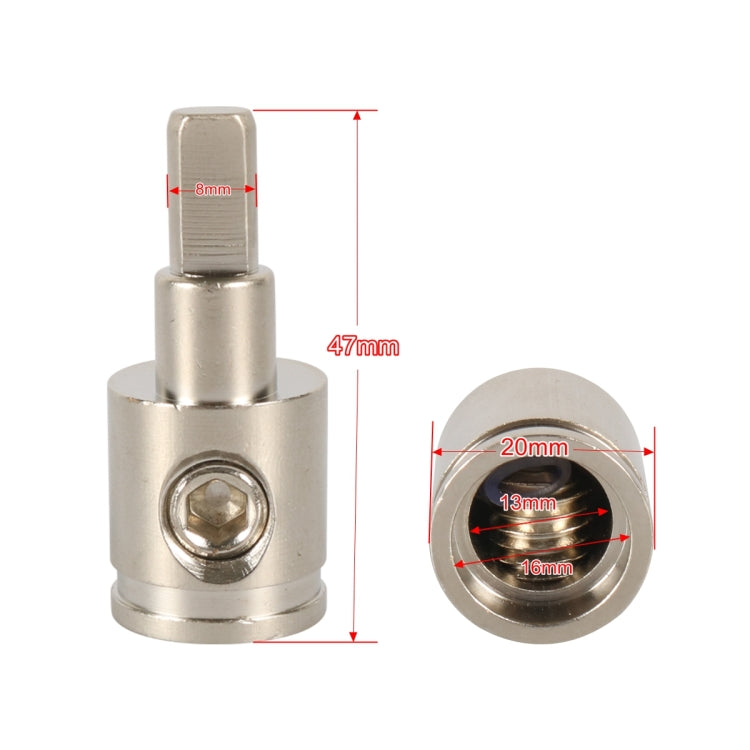 A5683 4 PCS Car Large Size Nickel-plated Brass 0GA to 4GA Audio Terminal Block with Screws, A5683