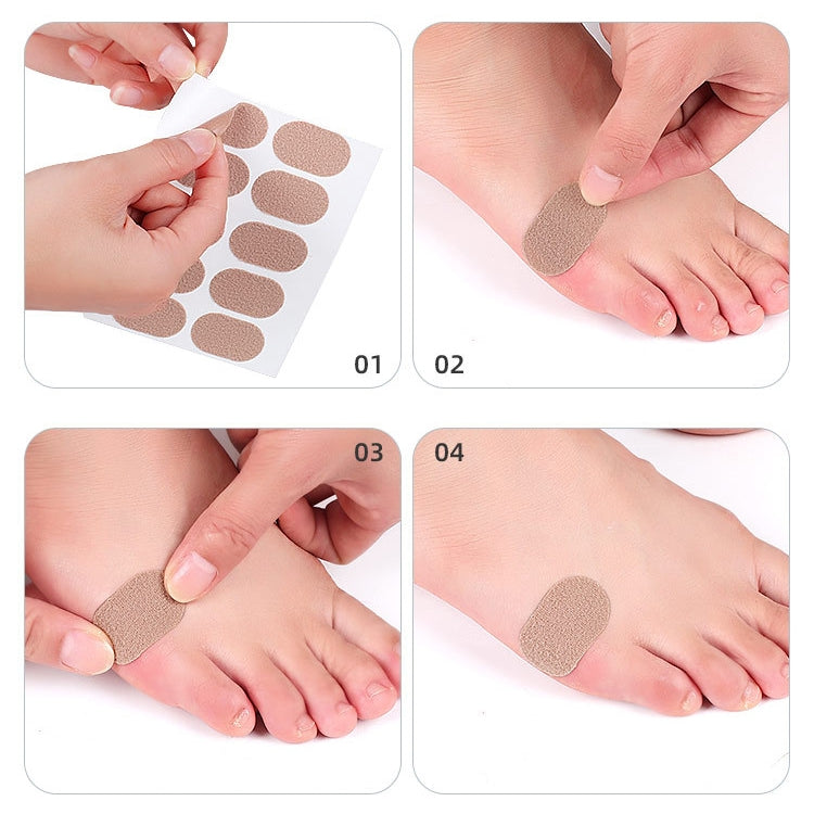 10 PCS 011 Flannel Free Stickers Multifunctional Sweat-absorbent Breathable Wear-resistant Heel Protector, Size: 3 x 2.1cm, 3 x 2.1cm