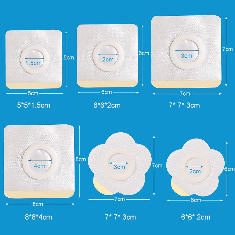 100 PCS 043 Plum Blossom-shaped Breathable Non-woven Fabric Adhesive Wound Dressing Pad, 6 x 6 x 2cm, 7 x 7 x 3cm