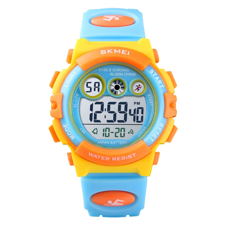 SKMEI 1451 LED Digital Stopwatch Chronograph Luminous Children Sports Electronic Watch, 1451(Yellow Shell Blue Circle), 1451(Black Shell Blue Circle), 1451(Transparent Pink Blue), 1451(Transparent Pink), 1451(Transparent Purple)                        ...