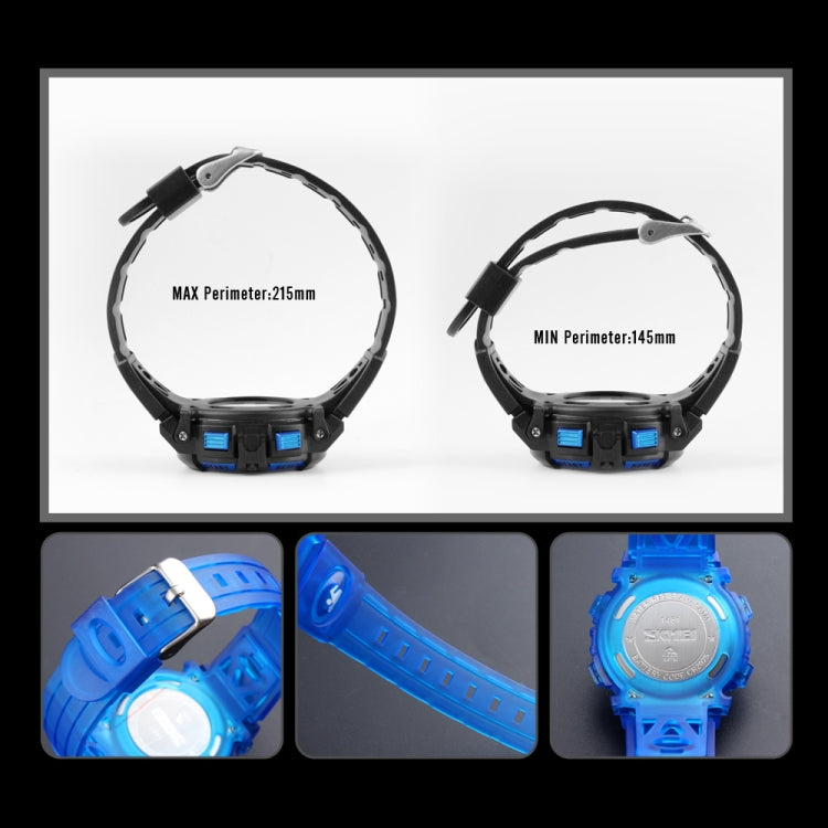 SKMEI 1451 LED Digital Stopwatch Chronograph Luminous Children Sports Electronic Watch, 1451(Yellow Shell Blue Circle), 1451(Black Shell Blue Circle), 1451(Transparent Pink Blue), 1451(Transparent Pink), 1451(Transparent Purple)                        ...